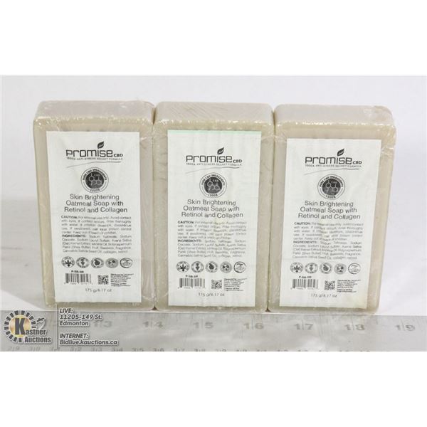 3 BARS OF PROMISE CBD SKIN BRIGHTENING OATMEAL
