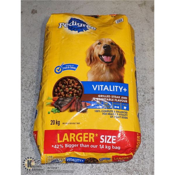 BAG OF PEDIGREE DOG FOOD