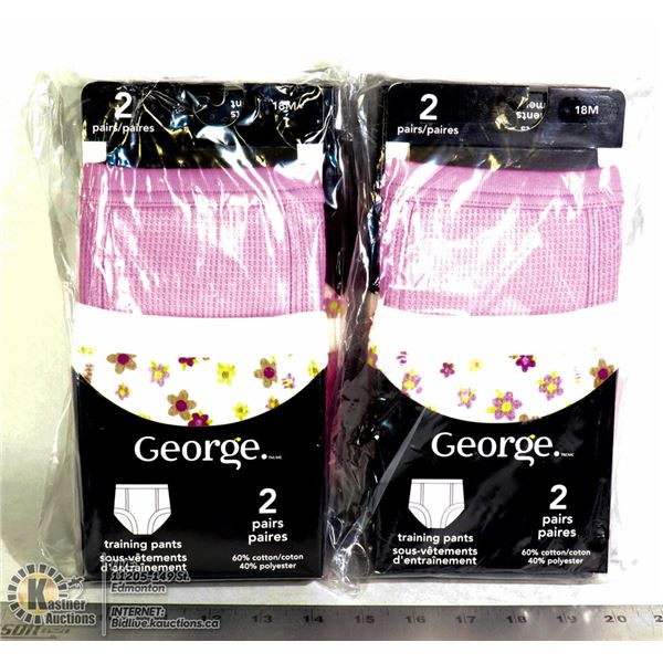 BUNDLE OF FOUR, 2 PACKS OF GEORGE UNDERWEAR