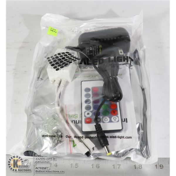 LED LIGHT STRIP WITH POWER SUPPLY AND REMOTE