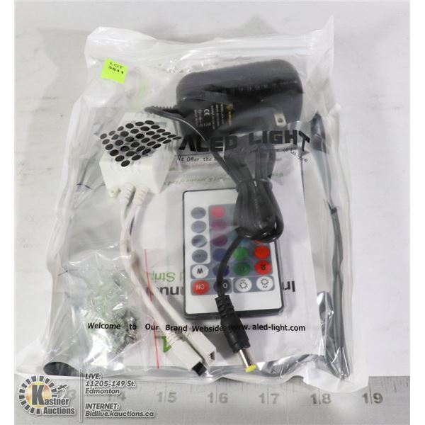 LED LIGHT STRIP WITH POWER SUPPLY AND REMOTE