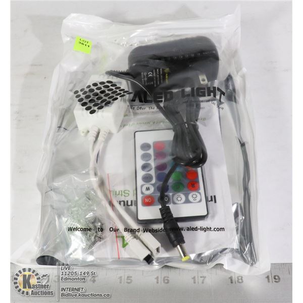 LED LIGHT STRIP WITH POWER SUPPLY AND REMOTE