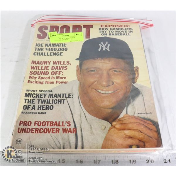 4 X 1960'S SPORTS MAGAZINE COVERS ALL SPORTS