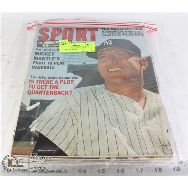 4 X 1960'S SPORTS MAGAZINE COVERS ALL SPORTS
