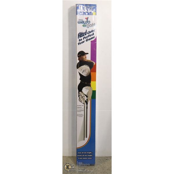 NEW WAY TO GOLF SIZE 3 RIGHT HANDED 7 CLUB SET