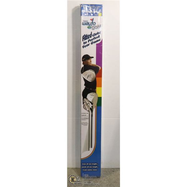 NEW WAY TO GOLF SIZE 3 RIGHT HANDED 7 CLUB SET