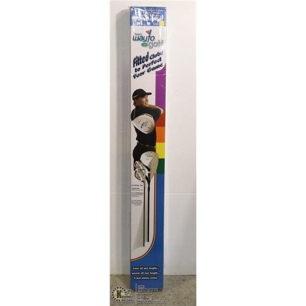 NEW WAY TO GOLF SIZE 3 RIGHT HANDED 7 CLUB SET