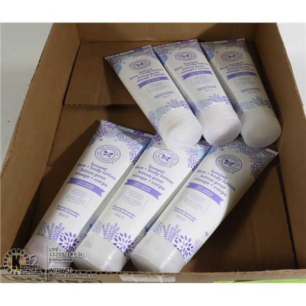 CASE OF 6 THE HONEST CO. FACE AND BODY LOTION,