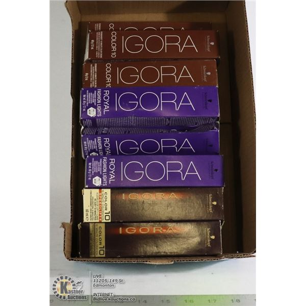 BOX OF 14 SCHWARZKOPF COLOURS