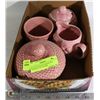 Image 1 : WADE CREAM & SUGAR & PINK CERAMIC CONTAINERS