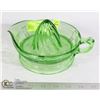 Image 1 : GREEN DEPRESSION GLASS JUICER VINTAGE