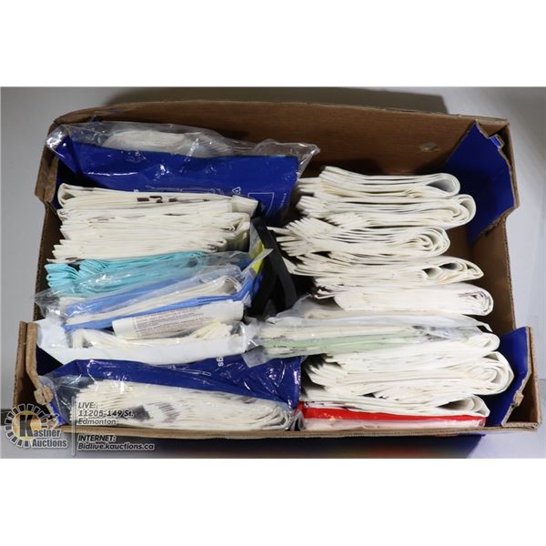 LARGE FLAT FULL OF NEW VACUUM BAGS AND BELTS