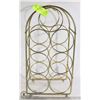 Image 1 : SOLID BRASS 7 BOTTLE WINE RACK