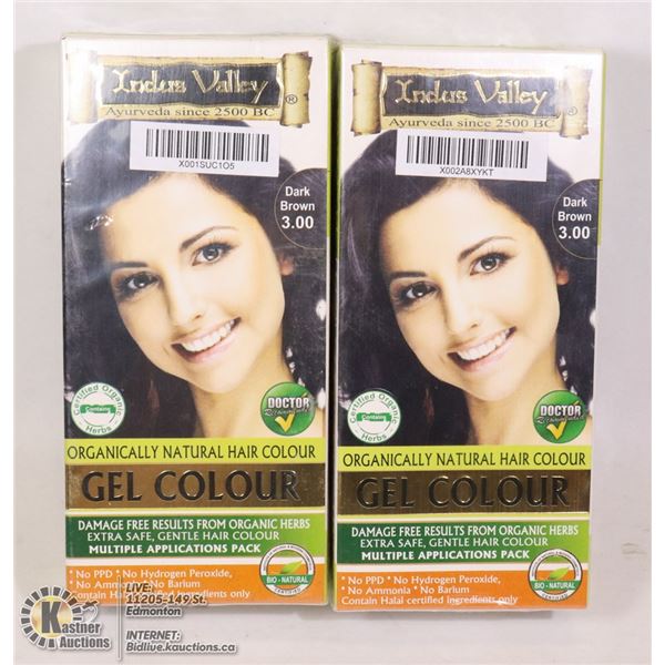 TWO BOXES OF INDUS VALLEY DARK BROWN ORGANICALLY