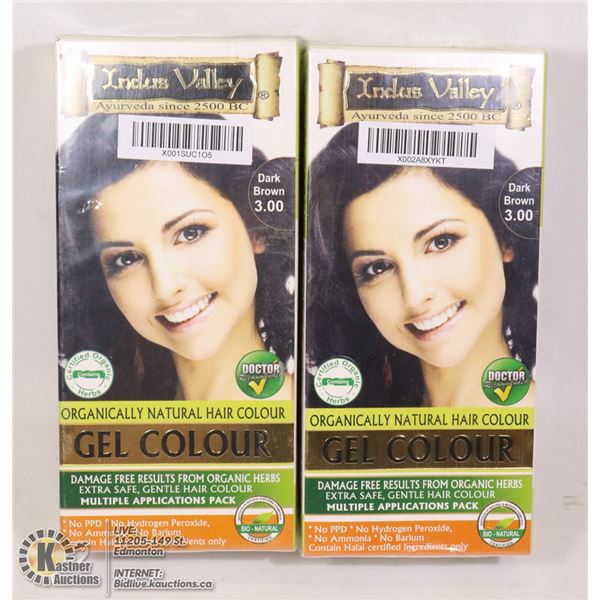 TWO BOXES OF INDUS VALLEY DARK BROWN ORGANICALLY