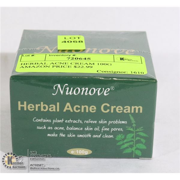 HERBAL ACNE CREAM 100G AMAZON PRICE $22.99