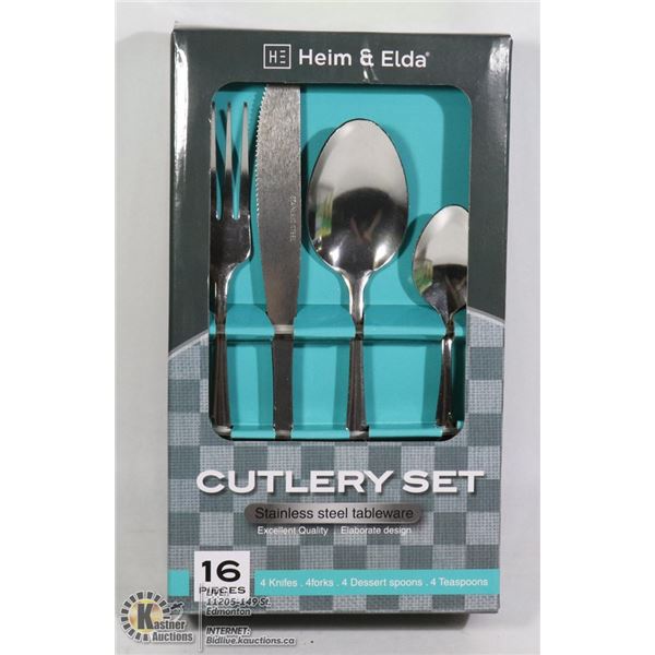 NEW 16PC STAINLESS STEEL CUTLERY SET