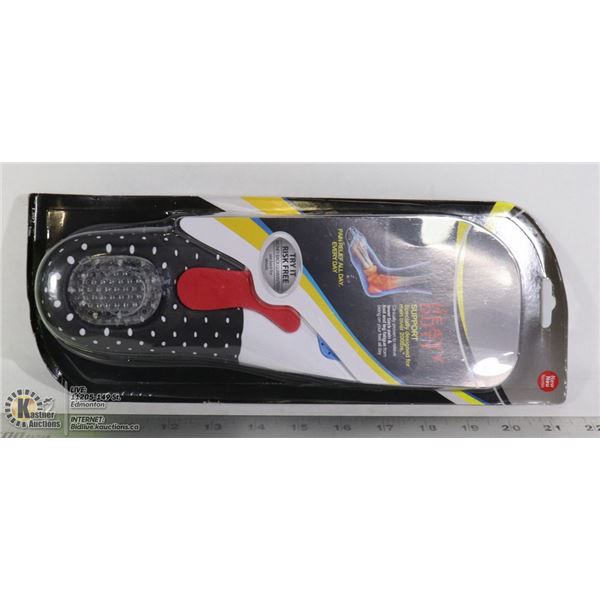 NEW MENS ADJUSTABLE SIZE SHOCK GUARD INSOLES