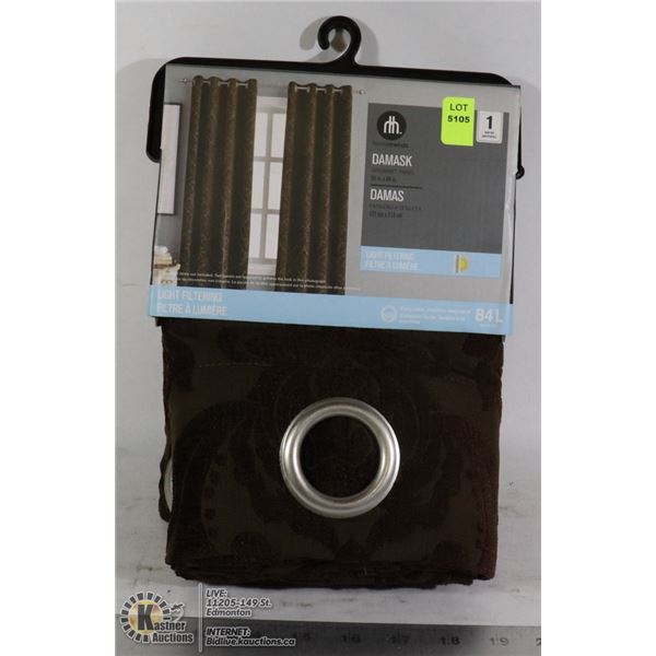 HOMETRENDS FAUX SILK GROMMET PANEL