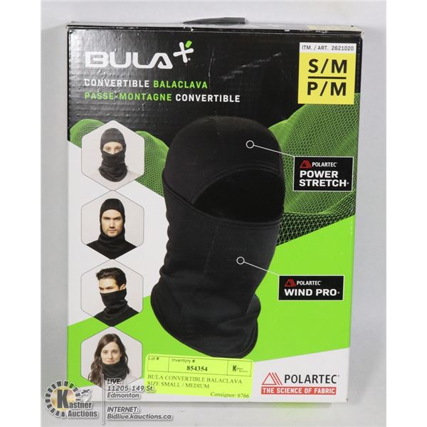 BULA CONVERTIBLE BALACLAVA SIZE SMALL / MEDIUM