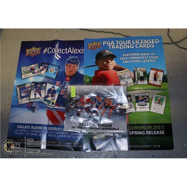 2021 UPPER DECK CALENDAR & POSTERS NEW