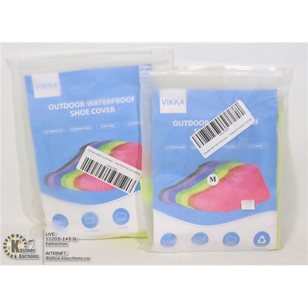 TWO PAIRS OF OUTDOOR WATERPROOF SHOE COVERS