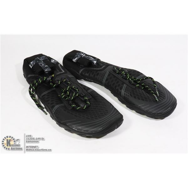 PAIR OF NEW SPORTS SHOES BLACK AND GREEN SIZE EU40