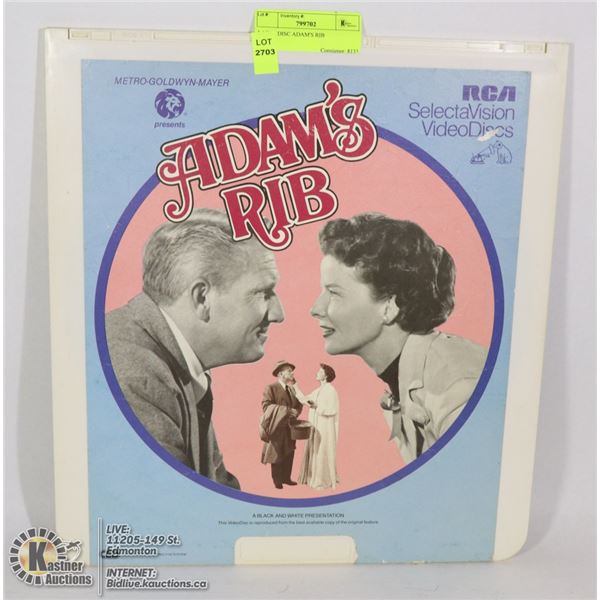 LASER DISC ADAM'S RIB