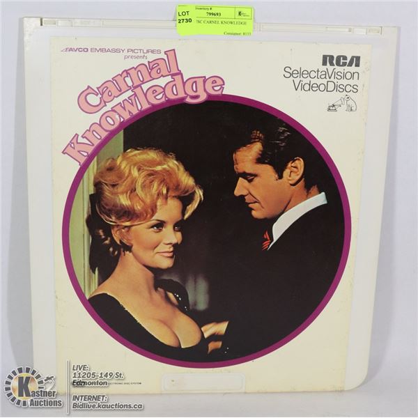 LASER DISC CARNEL KNOWLEDGE