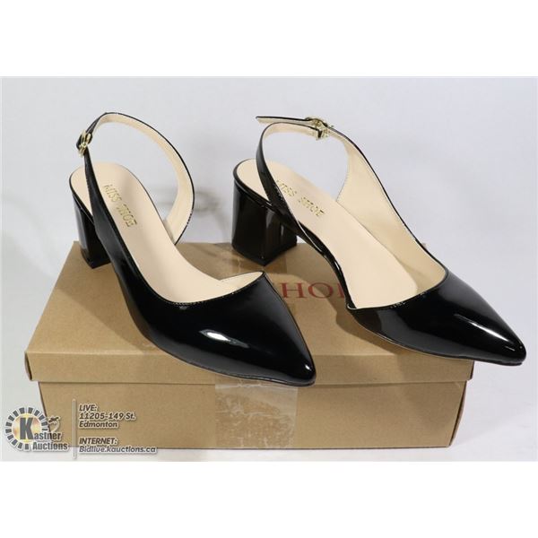 NEW PAIR OF BLACK WOMEN'S SANDALS SIZE 39