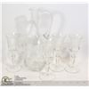 Image 1 : FOFOR MATCHING TULIP STEMMED GLASSES AND ETCHED