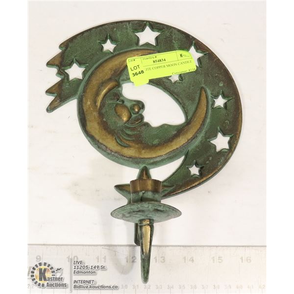 PARTY LITE COPPER MOON CANDLE HOLDER