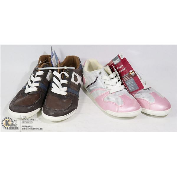 TWO PAIRS OF PEPPERTS KINDER SNEAKER SIZE EU 34