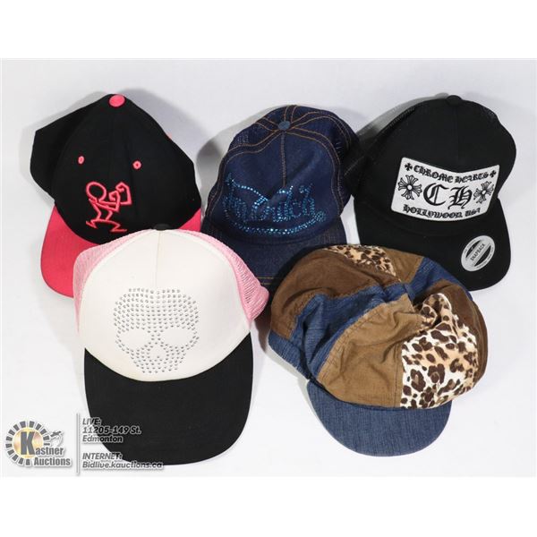 LOT OF FIVE SUMMER CAPS