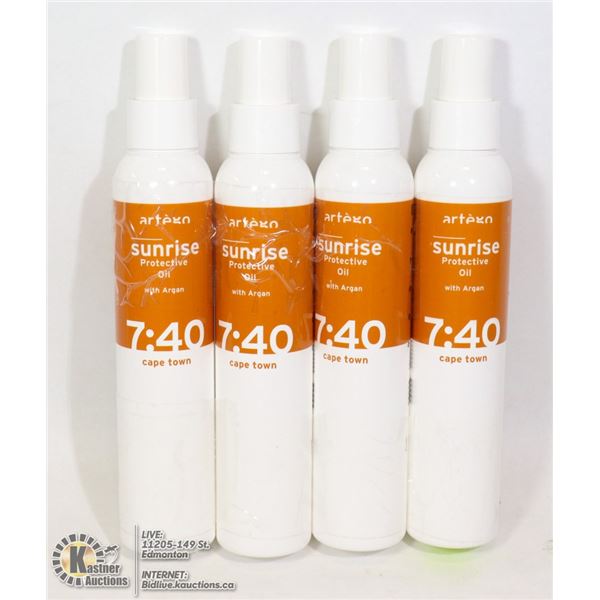 FOUR ARTEGO SUNRISE PROTECTIVE OIL WAS ARGAN