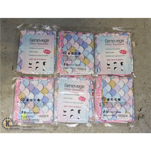 LOT OF 6 KIDS BANDANAS