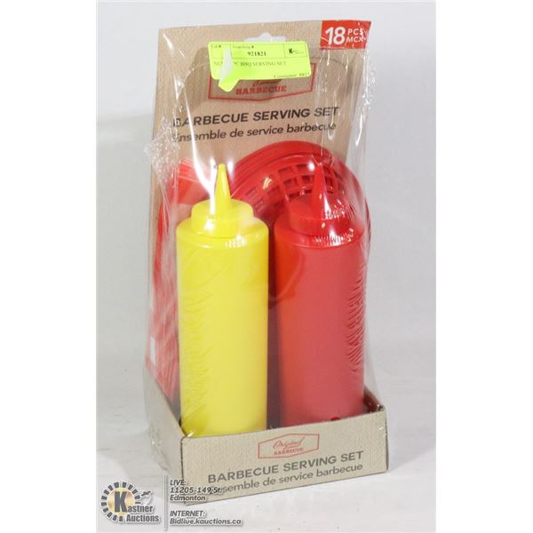 NEW 18PC BBQ SERVING SET
