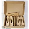 Image 1 : 220PC ECO LOGIC DISPOSABLE WOODEN CUTLERY SET