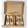 Image 1 : 220PC ECO LOGIC DISPOSABLE WOODEN CUTLERY SET