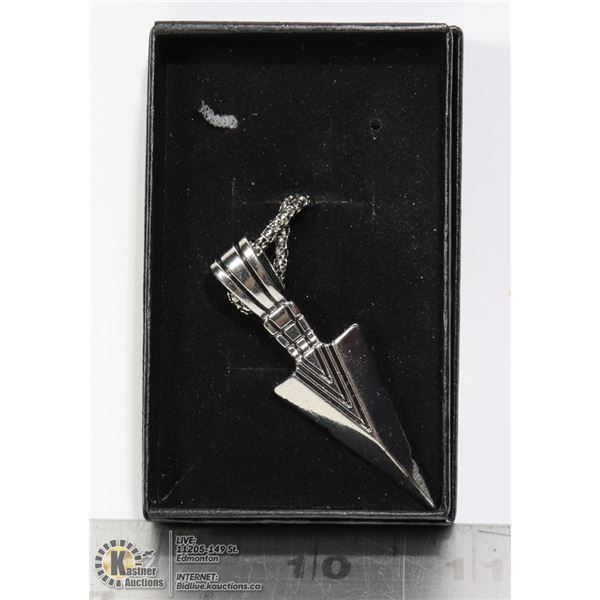 SILVER ALLOY ARROWHEAD PENDANT