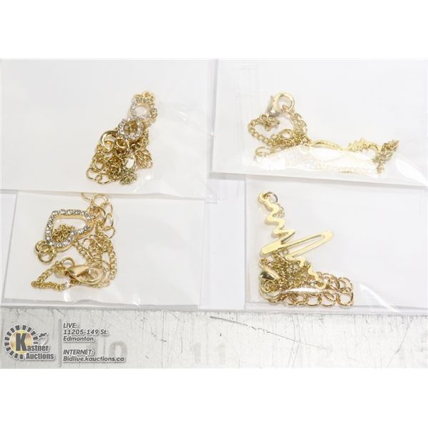 LOT OF 4 ASSORTED FASHION BRACELETS