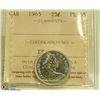 Image 1 : 1965 CANADIAN SILVER 25 CENT ICCS CERT PL65 PROOF