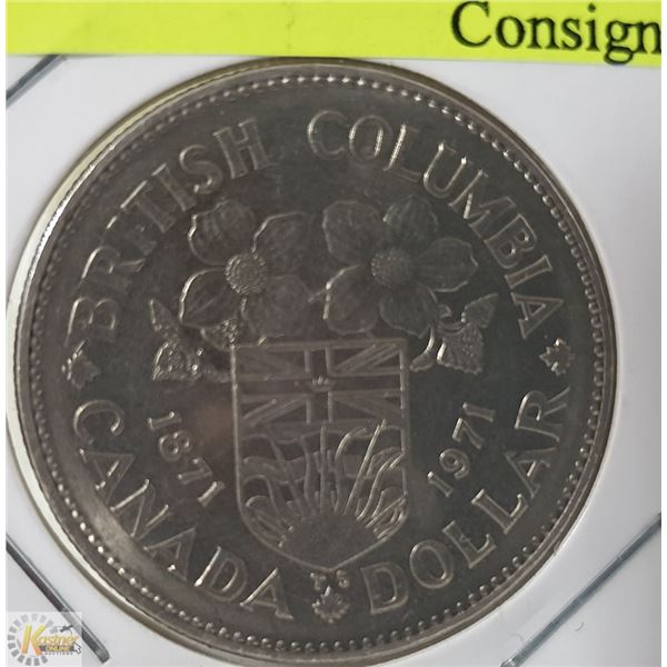BRITISH COLUMBIA CENTENNIAL COMMEMORATIVE DOLLAR