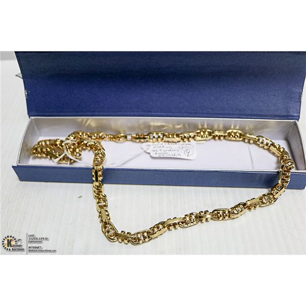 NEW SILVER NECKLACE STAMPED .925, GOLD RHODIUM