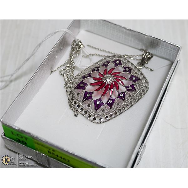 NEW SILVER PENDANT. 45X35MM. 8.8 GRAMS