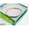 Image 1 : NEW GOLD PLATED BANGLE 58MM DIAMETER, 6MM WIDE