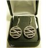 Image 1 : NEW. EARRINGS. 925 SILVER. SET WITH BLACK AND