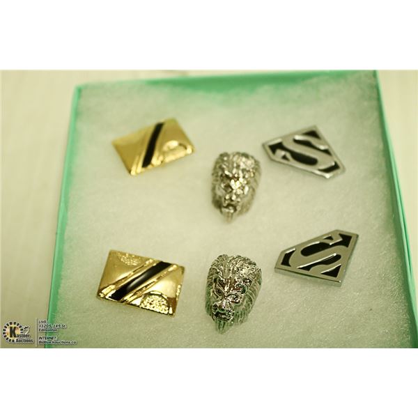 NEW. CUFFLINKS. SET OF 3.