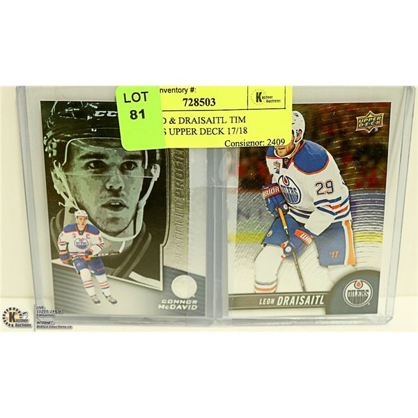 MCDAVID & DRAISAITL TIM HORTONS UPPER DECK 17/18