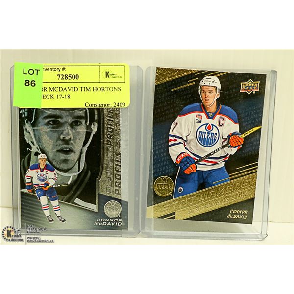 2 CONNOR MCDAVID TIM HORTONS UPPER DECK 17-18